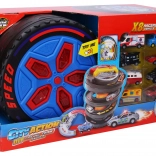 Prenosná pretekárska stanica s efektmi a 8 autami