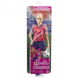 Barbie futbalistka v červenom drese