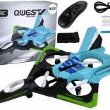 RC stíhací lietadlo s farebným LED osvetlením – modré