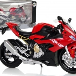 Model motocykla BMW S1000RR Červený zvuky Svetlá