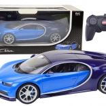 Bugatti Chiron diaľkovo ovládaný model auta v mierke 1:14 modrý