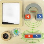 Masterkidz magnetická vzdelávacia tabuľa s kompasom Montessori
