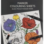 Omaľovánky s kvetinovými motívmi 25x35 cm