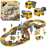 Woopie stavebnica závodnej dráhy XXL elektrická koľaj – stavenisko, 174 dielov