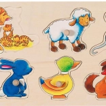 Drevená vkladačka mamička a mláďa