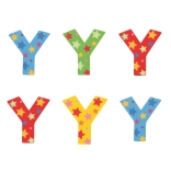 Drevené písmeno Y s hviezdičkami Bigjigs Toys