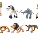 Veselé safari zvieratká ZOO, plastová sada 6 ks (9–10 cm)