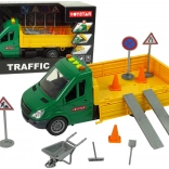 cestný sklápač s frikčným pohonom a dopravnými doplnkami