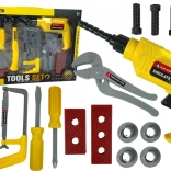 Detská sada náradia s vŕtačkou, kladivom a skrutkovačmi