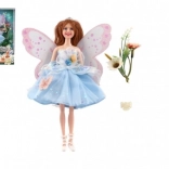 Bábika víla s kĺbovými krídlami a doplnkami