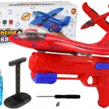 Bublinkový Lietadlo s Vystreľovačom Červený