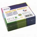 Detoa farebné drevené kocky 9 ks