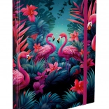 BAAGL Dosky na školské zošity A4 plameniaky