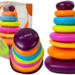 Farebná pyramída s krúžkami pre deti