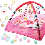 Veducia podložka s oblúkmi a loptičkami ružová