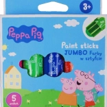 Jumbo farby v tyčinke ASTRA – PRASIATKO PEPPA, 4 ks