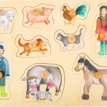 Drevené puzzle Život na farme small foot