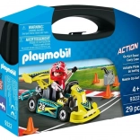 Playmobil prenosná sada – závodný go-kart s figúrkou