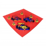 Farebný lietajúci drak s motívom pretekárskych áut