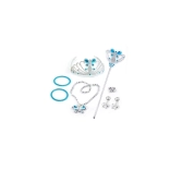 Princeznovská sada s korunkou, náramkami a náušnicami – modrá