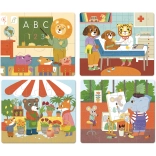 Vilac drevené puzzle povolania 4 v 1