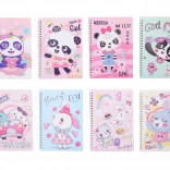 Linajkovaný špirálový blok 14,5x20,5 cm, 80 strán