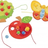 Sada drevených prevliekacích hračiek – 3 ks