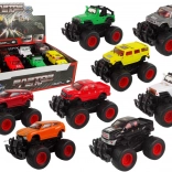 Kovové terénne auto Veľké kolesá Rôzne farby Bump Up HAT13