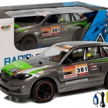 Šedé závodné auto na diaľkové ovládanie RC 1:10 2.4G