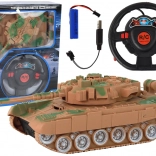 Diaľkovo ovládaný tank s efektmi svetla a zvuku
