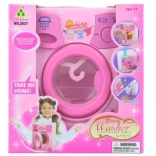 Detská práčka na vodu na batérie, ružová