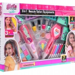 Kreator krásy 3v1 pre dievčatá – Farebné vlasy, Manikúra, Tetovanie