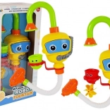 Farebný robot na kúpanie s vodopádom a šálkami