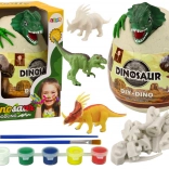 Vajíčko s dinosaurami na maľovanie zelené