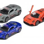 Kovové závodné auto na spätný chod