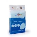 Jednorazová prebaľovacia podložka, biela (5 ks)
