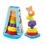 Stavebnica pyramída Medvedík pre najmenšie deti