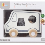 Drevená ťahačka a vkladačka nákladné auto