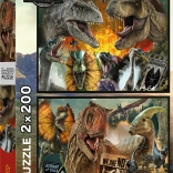 Puzzle 2×200 dielikov – praveký svet JURASSIC WORLD