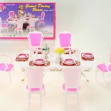 Glorie jedálenský stôl s doplnkami pre bábiky