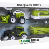 Detská sada farmárskych vozidiel s traktorom, kombajnom a prívesmi