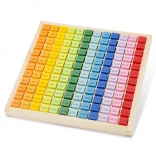 Vzdelávacia drevená tabuľka s násobilkou