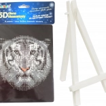 Diamantové maľovanie biely tiger 15 × 20 cm so stojanom – NORIMPEX