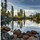 Diamantové maľovanie Pokojné jazero 30x40 cm