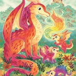 CLEMENTONI Puzzle Dračia rodinka 60 dielikov