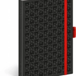 NOTIQUE zápisník TERIBEAR, čierny, linajkovaný, 9 × 13 cm