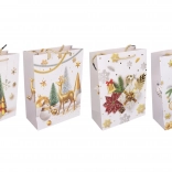 Darčeková taška S 18 × 24 × 8,5 cm – vianočné motívy