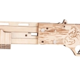 Drevené 3D puzzle zbraň na gumičky Mossberg