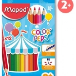 Maped pastelky trojhranné jumbo Color'Peps, 12 ks