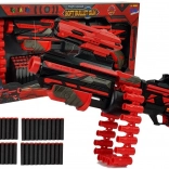 Veľká puška na penové náboje červeno-čierna